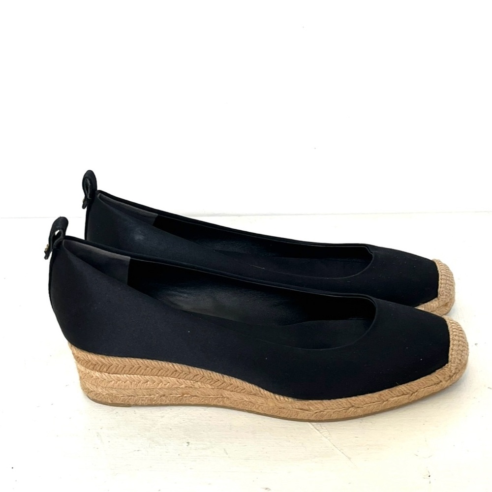 Tory Burch Black and Tan Espadrille Flats - Picture 5 of 8